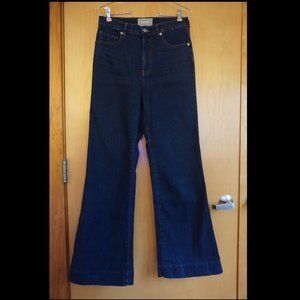 Everlane Modern Flare Jean, size 28, dark blue was